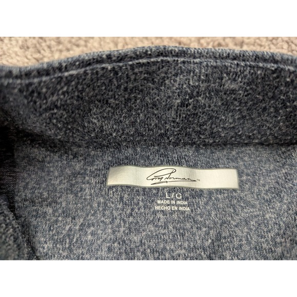 Greg Norman Pullover Mens Large Sweater 1/4 Zip Long Sleeve Stretch Outdoor Blue - Picture 2 of 9